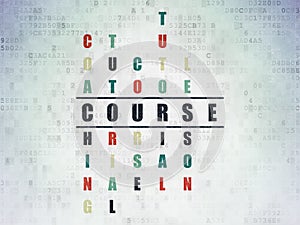 Education concept: word Course in solving