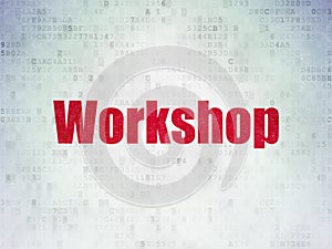 Education concept: Workshop on Digital Data Paper background