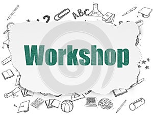 Education concept: Workshop on Torn Paper