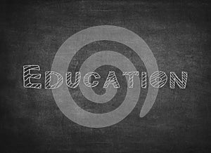 Education concept written on blackboard