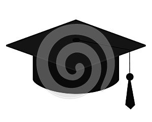 Education Cup on White Background. Student Graduation Hat. Vector Illustration.
