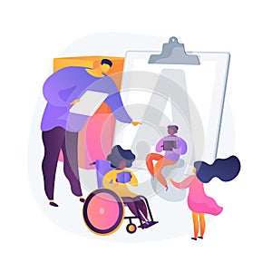 Education for disabled children vector concept metaphor