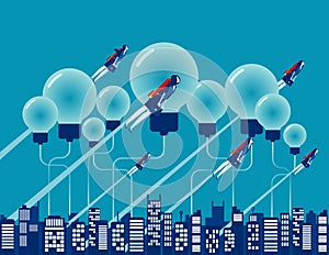 Education and economic growth of city. Concept business development vector illustration, Moving Up