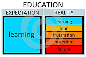 education expectation reality