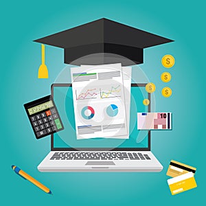 Education finance flat design concept