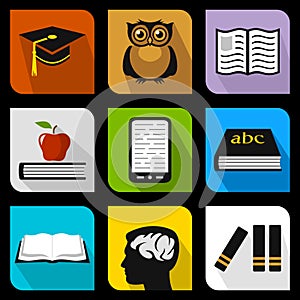 Education flat icons