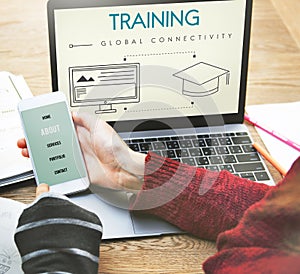 Education Global Connectivity Graphic Concept