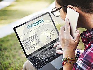 Education Global Connectivity Graphic Concept