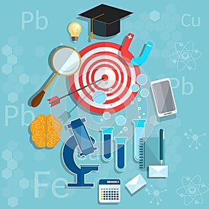 Education graduation concept biology physics chemistry classroom