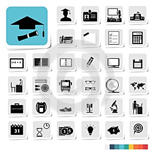 Education Icon in Business Category Concept photo