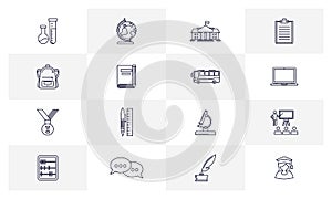 Education icon logo concepts vector, Creative design template, Illustration