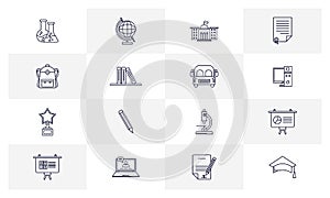 Education icon logo concepts vector, Creative design template, Illustration