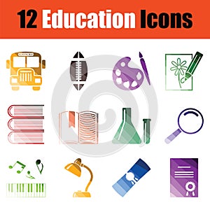 Education icon set