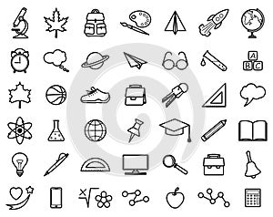 Education icon set. Vector