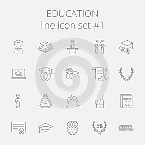 Education icon set