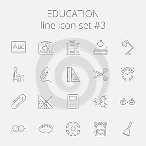 Education icon set