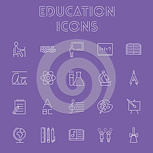 Education icon set. photo