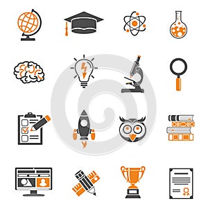 Education Icon Sticker Set