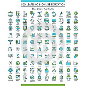 Education icons big set