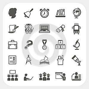 Education icons set