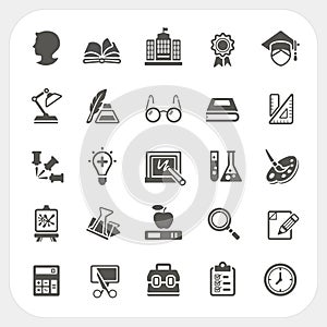 Education icons set