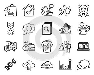 Education icons set. Included icon as Search files, Time management, Chemistry dna signs. Vector