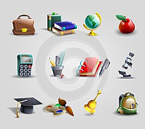 Education icons set