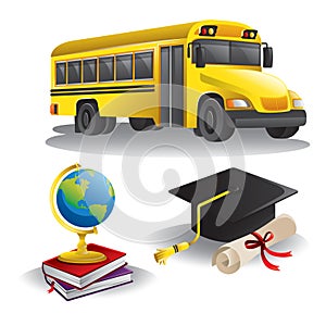 education icons set. Vector illustration decorative design