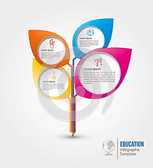 Education info graphic Template Design