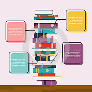Education infographic. Flat design modern vector illustration co