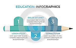 Education Infographics with Pencil