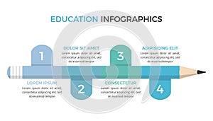 Education Infographics with Pencil