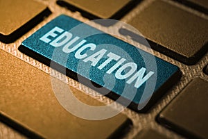 Education keyword on keyboard