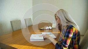 Education knowledge girl student studying home