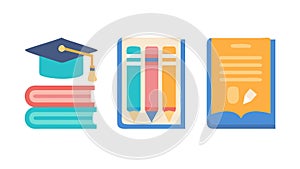 Education & Learning Essentials Still Life, vector design Generative AI