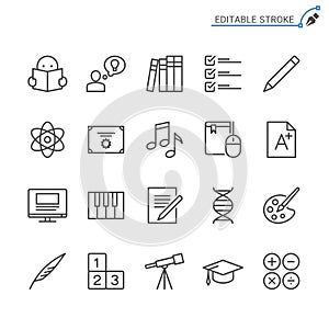 Education outline icon set