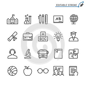 Education outline icon set