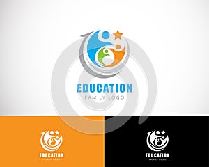 education logo creative family logo abstract care progress