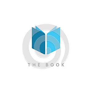 Education logo icon template. open book illustration