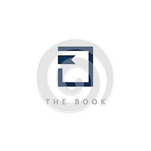 Education logo icon template. open book illustration