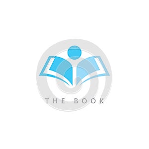 Education logo icon template. open book illustration