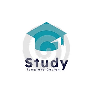 Education logo icon template. open book illustration