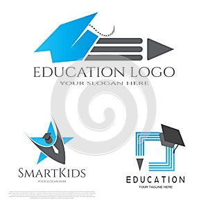 Education logo ,  vector flat icon for apps educational or website
