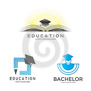 Education logo ,  vector flat icon for apps educational or website