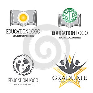 Education logo ,  vector flat icon for apps educational or website