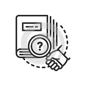 Education - modern vector single line icon