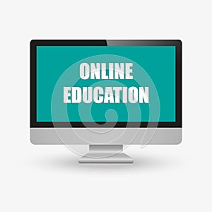 Education online concepts. Laptop with a graduation cap on screen sketch icon. Distance online learning at computer symbol vector