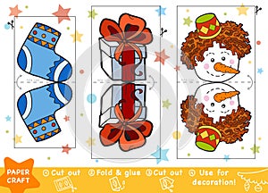 Education Paper Crafts for children, Christmas Gift and snowman