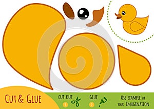 Education paper game for children, Duck