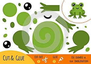 Education paper game for children, Frog